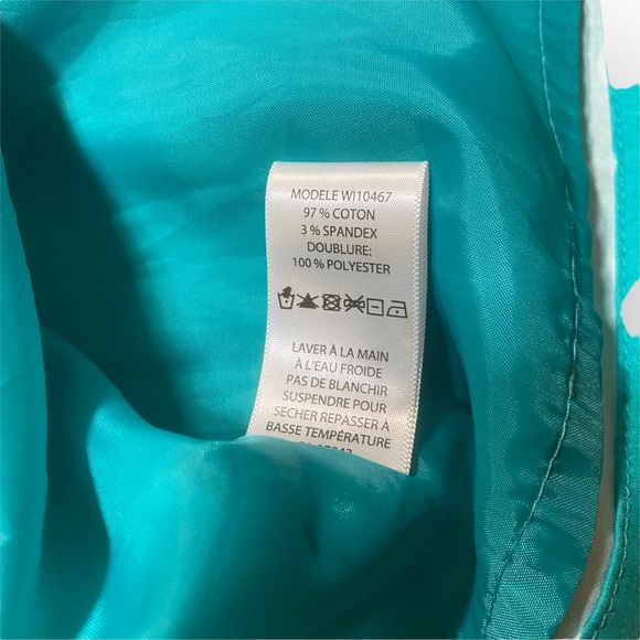 Cynthia Rowley Turquoise White Polka Dot Fit & Flare Sleeveless Dress size 8 - Picture 8 of 11